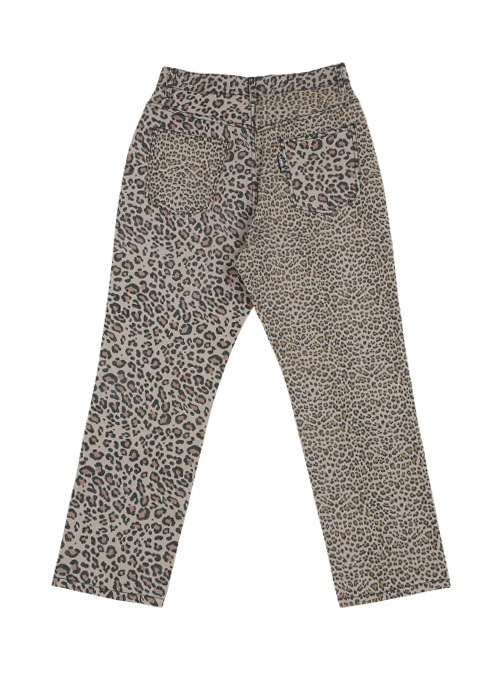 Leopard Washed Cotton Pants [Beige]