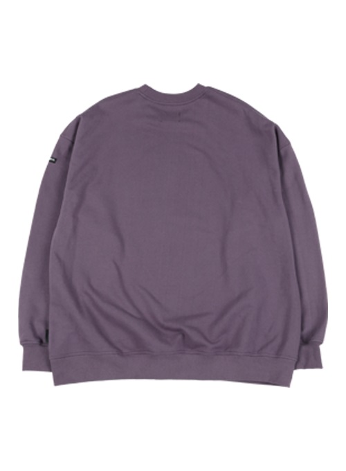 Flocked (19) Slogan Sweatshirt [Purple]